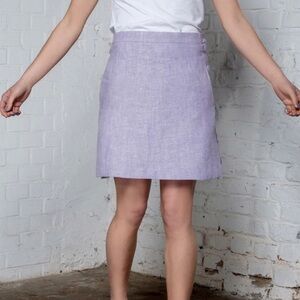 Daniela Salazar slow fashion 100% hemp lilac skirt